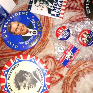 Multiple JFK and other presidential pins